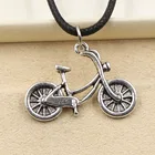Новое модное подвесное ожерелье-чокер для велосипеда, очаровательный черный кожаный шнур, заводская цена, ювелирные изделия ручной работы