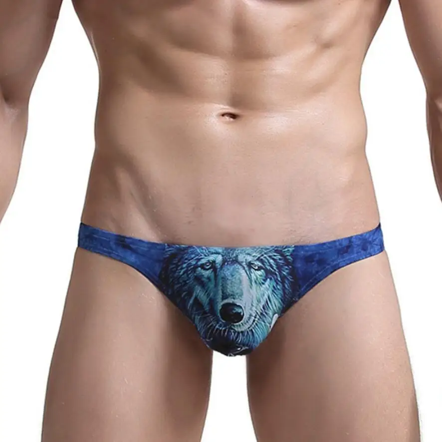 Сова с рисунком волк Для мужчин купальники мальчики купальник плавательный