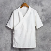 men new arrival spring shirt summer chinese tradition style kung fu short sleeve shirts m 3xl 4xl 5xl 6xl