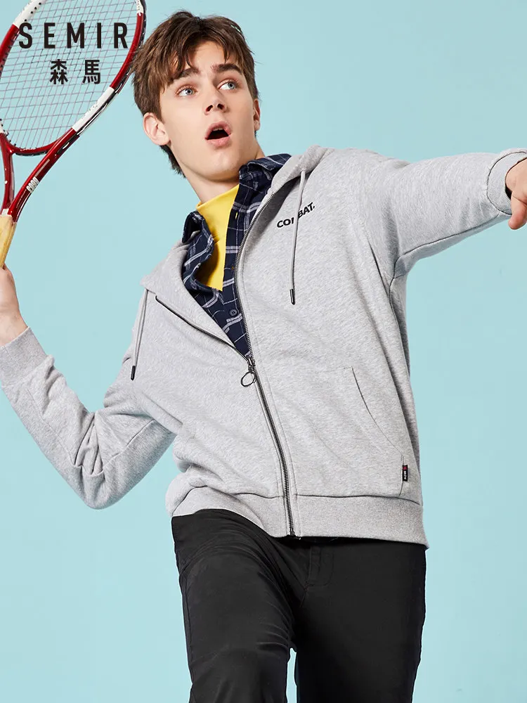 Куртка SEMIR Мужская спортивная с капюшоном уличная Модная стильная верхняя одежда