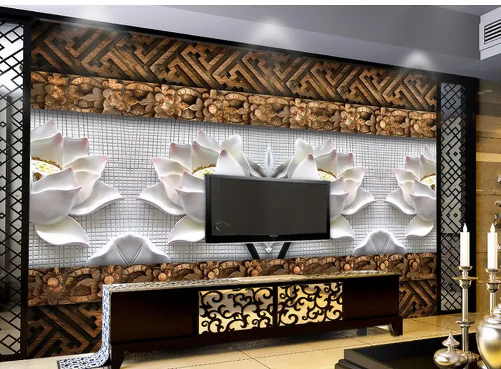 Пользовательские 3d обои пользовательские фото фон для телевизора рельефные