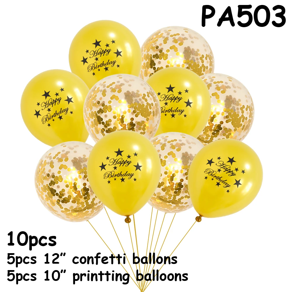 PA503 balloons happy birthday letters Confetti Balloons Party Decorations Kids balloons with inscriptions inflatable Birthday Ball - Цвет: PA503