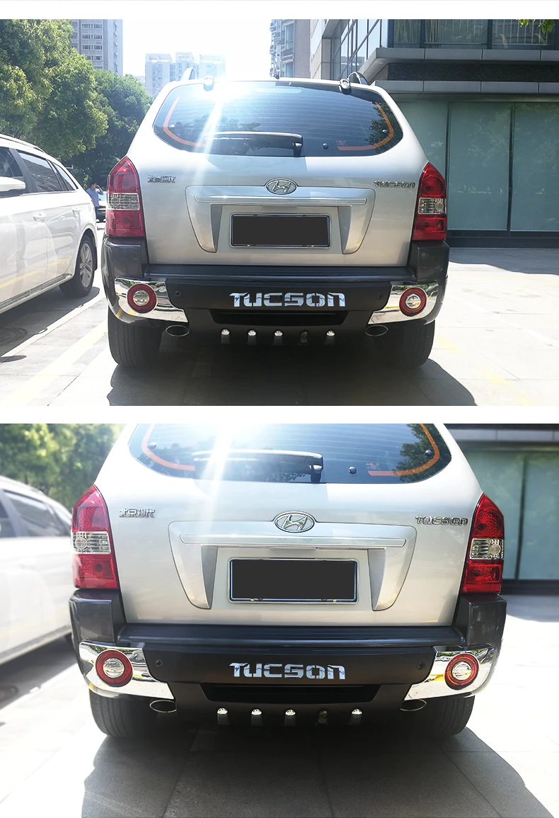 JIOYNG для hyundai Tucson 2005-2012 передний+ задний бампер диффузор бамперы для губ защитная накладка ABS хромированная отделка