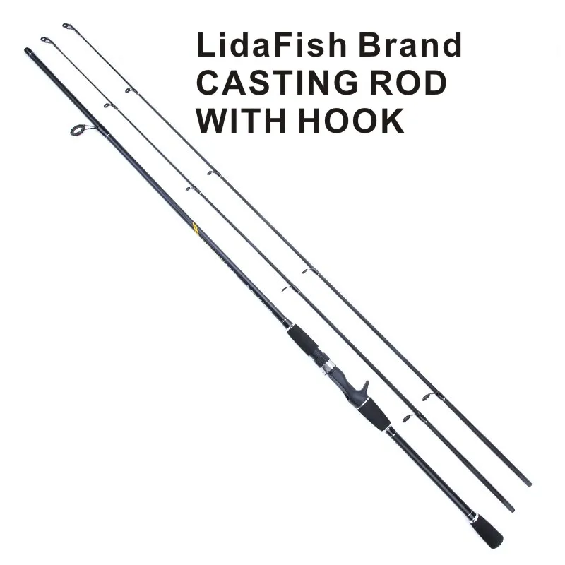 Черный Lida Fish углеродная двойная дорогая м мл регулируемая ручка для пистолета прямая ручка ультра светильник супер жесткая удочка - Цвет: Черный