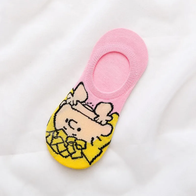 Хлопковые носки унисекс с 3D принтом милые Мультяшные Снупи женские невидимые