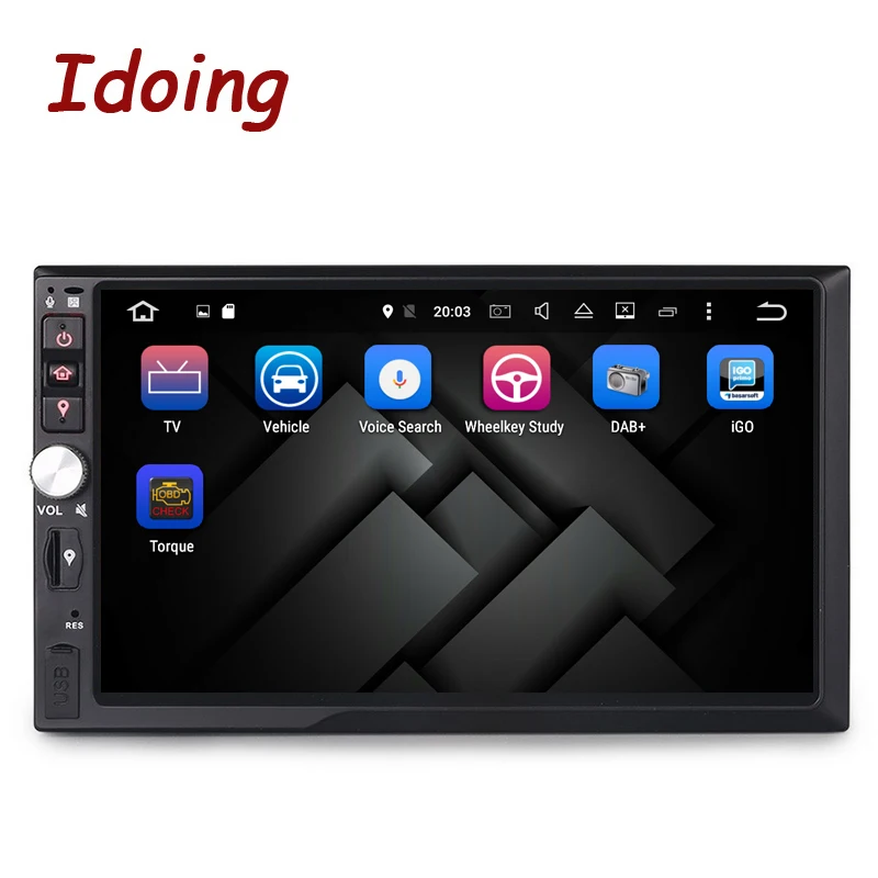 Idoing 2 Гб ОЗУ Руль " Универсальный 2Din Android6.0 автомобильный DVD мультимедийный видео плеер gps навигация Сенсорный экран Bluetooth
