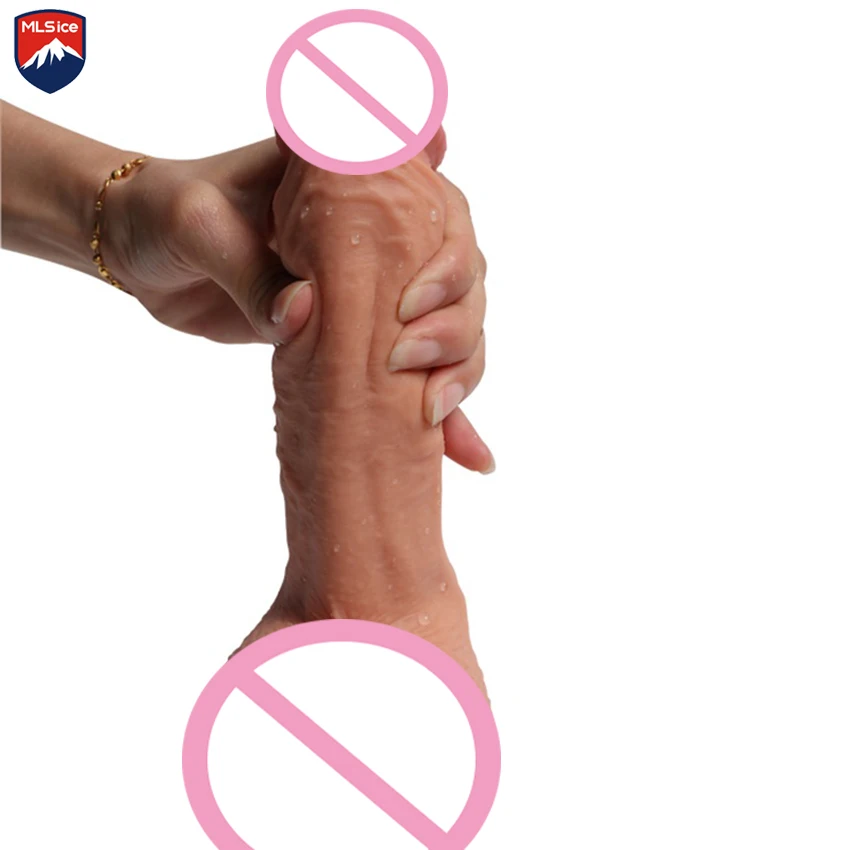 MLSice 22*4 5 см Гибкий реалистичный большой фаллос двухслойный реальный сексуальные