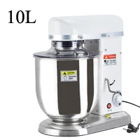 White 10L 7L/10L Электрический планетарный еда смеситель блендер спираль миксер для теста белое яйцо с тесто крюк съемная чаша - Цвет: White 10L