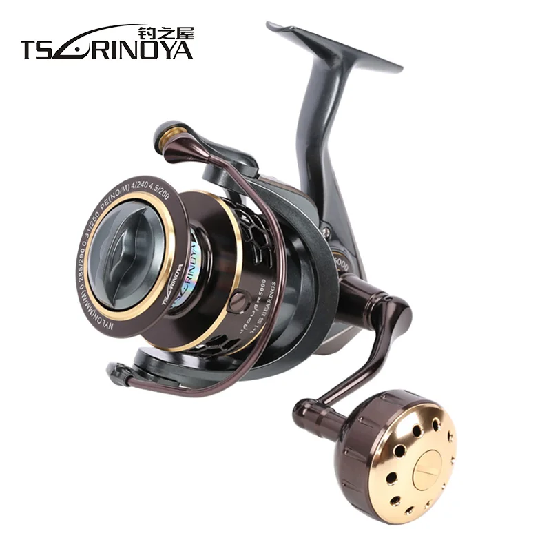 TSURINOYA JAGUAR5000 Spinning Reel 9+1BB 5.2:1 7kg Drag Double Spool Jigging Boat Saltwater Lure Far Distance Throwing | Спорт и