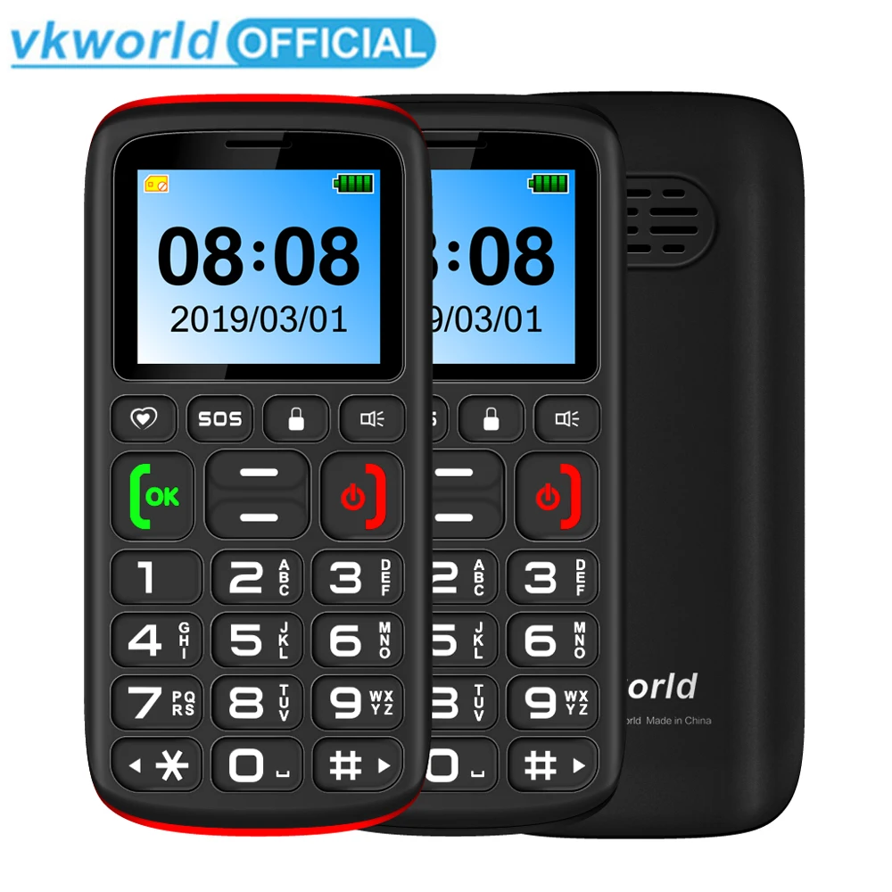 GSM 2G VKworld Z3 русская клавиатура мобильный телефон 1,77 дюймов FM старшие дети мини телефон две SIM мобильный громче динамик телефон для людей преклонного возраста SOS