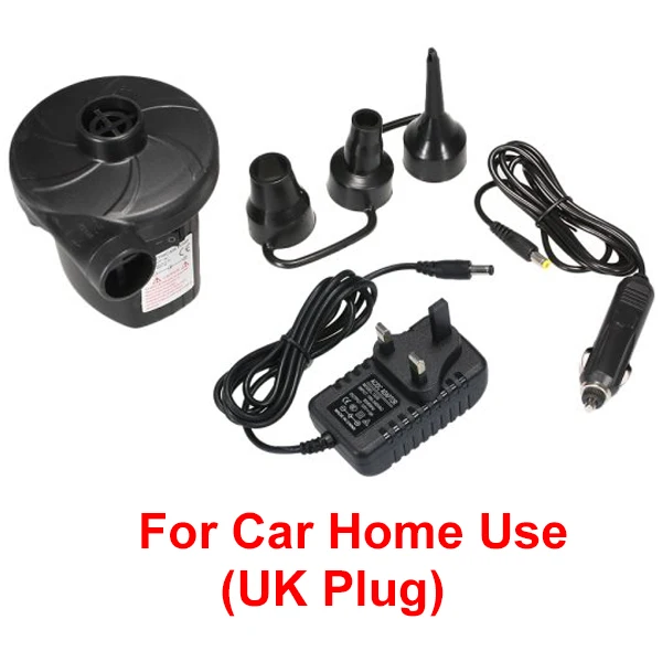UK Plug Автомобильный надувной насос для шин, Электрический надувной матрас для кемпинга, насос для быстрого наполнения, автомобильный воздушный компрессор для автомобиля, домашняя лодка - Название цвета: UK Plug