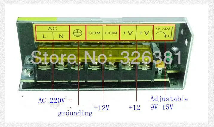 120W 12V 15A импульсный источник питания 100 ~ 240V AC вход выходной преобразователь для