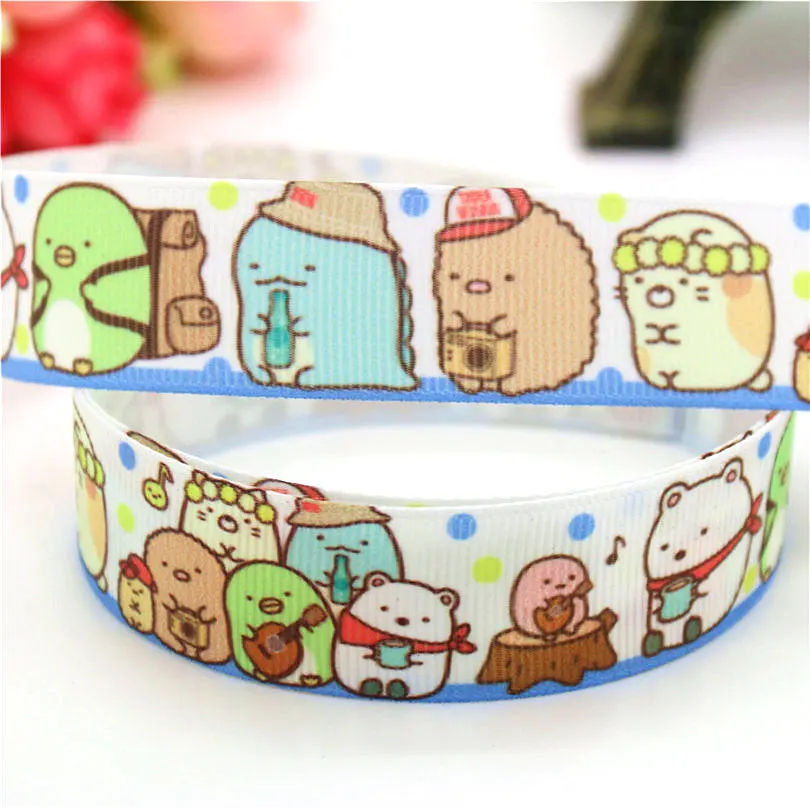 DHK 7/8 ''Бесплатная доставка японский мультфильм печатных grosgrain ленты