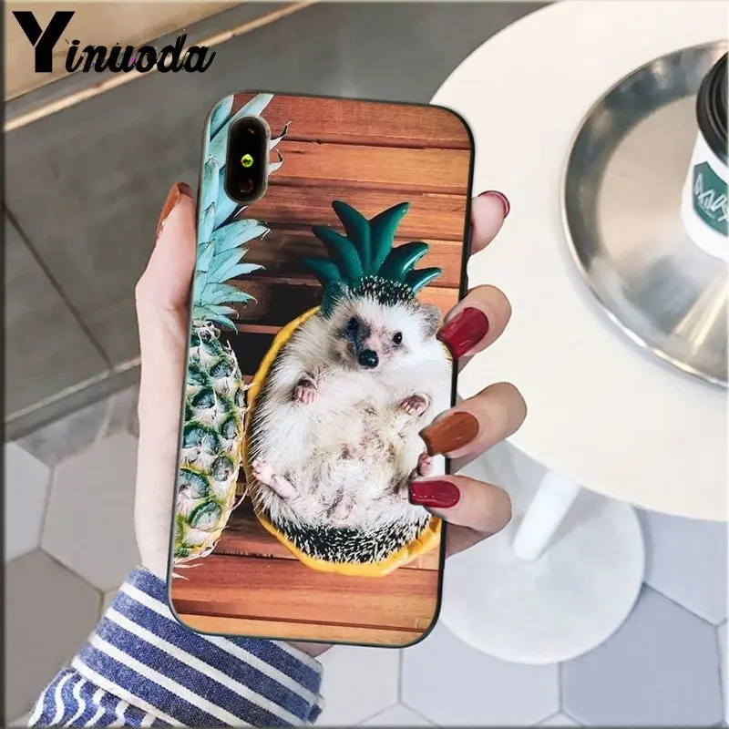 Yinuoda Ежик милый в чашка животных уникальный дизайн чехол для телефона Apple iPhone 8 7 6 6S