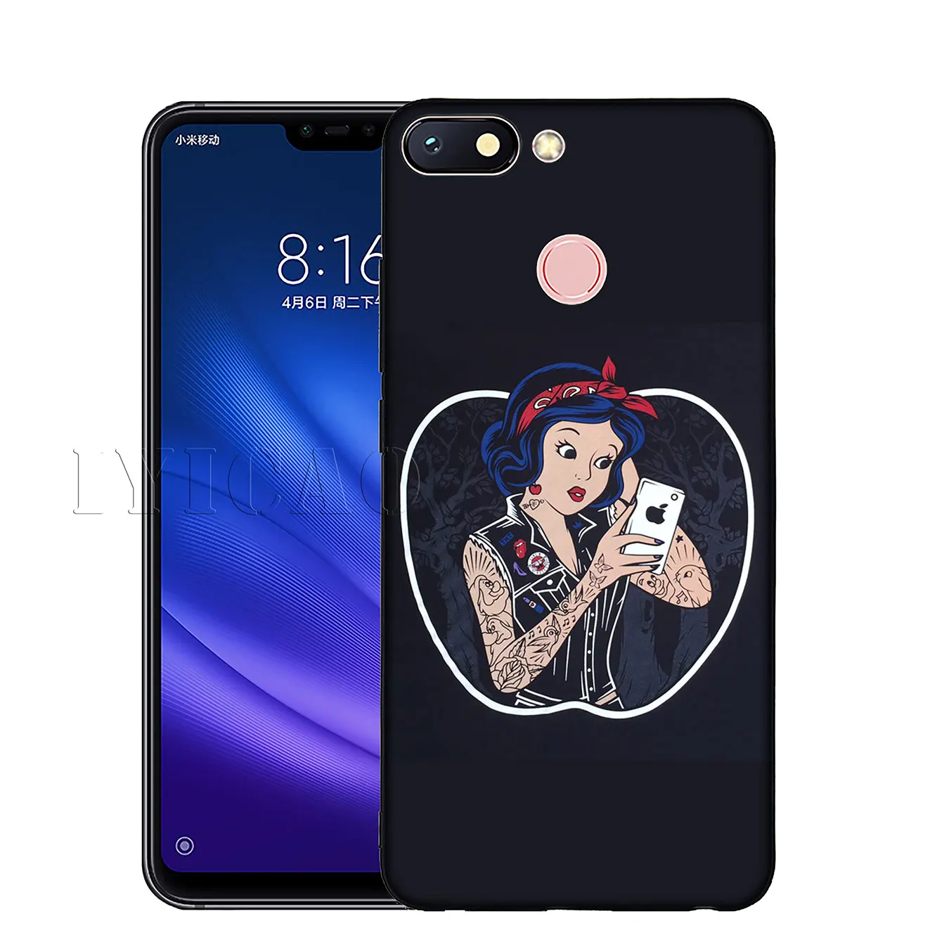 IYICAO Tattooed Alice Ariel Jasmine princess cartoon Soft Case for Xiaomi Mi 10 9 9T CC9 CC9E 8 SE A3 Pro A1 A2 Lite 6 f1 |