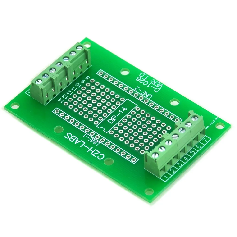 DIP-14 компонент для винта терминальный блок-Адаптер доска, DIP14 печатной платы
