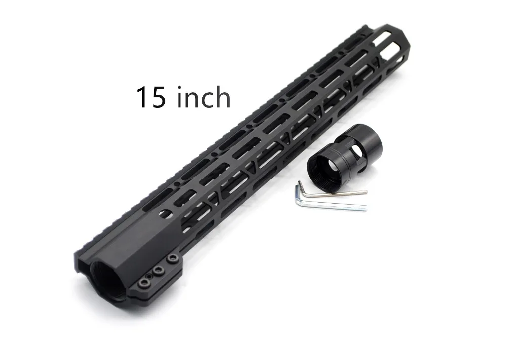 Зажимной черный цвет 7 ''9'' 10 ''11'' 12 ''13,5'' 15 ''17'' дюймов M-lok Handguard рельсовая система крепления AR15