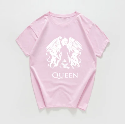 W375MT pink Блестящая рок-группа queen футболка для женщин размера плюс хлопок Летняя женская футболка, винтажная уличная футболка femme harajuku - Цвет: W375MT pink
