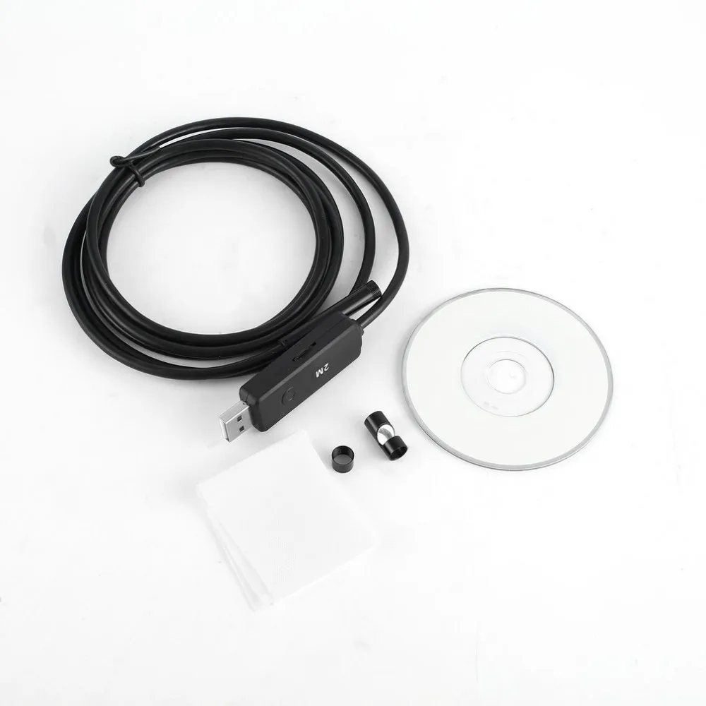 7 мм водонепроницаемый USB бороскоп 2-15 м IP67 6 светодиодный 30MP трубчатый эндоскоп для ПК