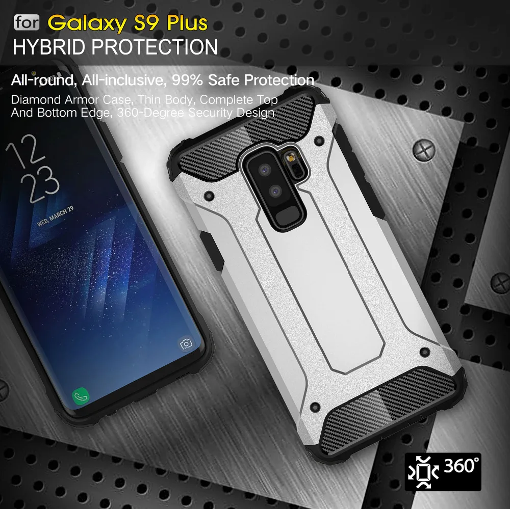 Задняя Броня чехол для телефона Samsung Galaxy A6 Plus Note 9 гибридная Противоударная крышка