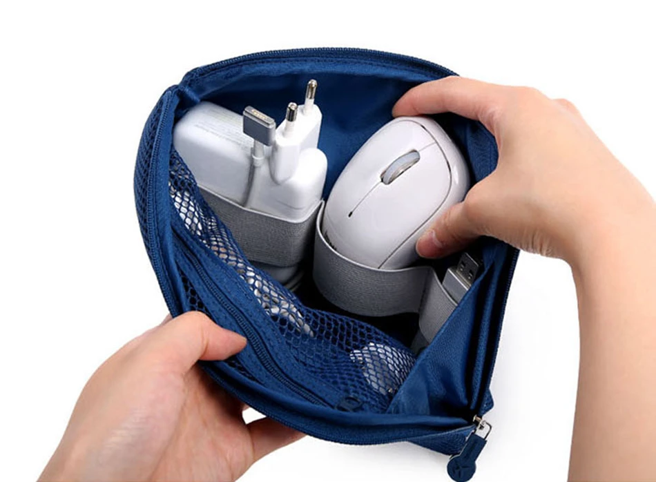Travel Accessories Creative Shockproof Digital USB Headset Storage Charger Cable Earphone Makeup Organizer Women Accessories Bag