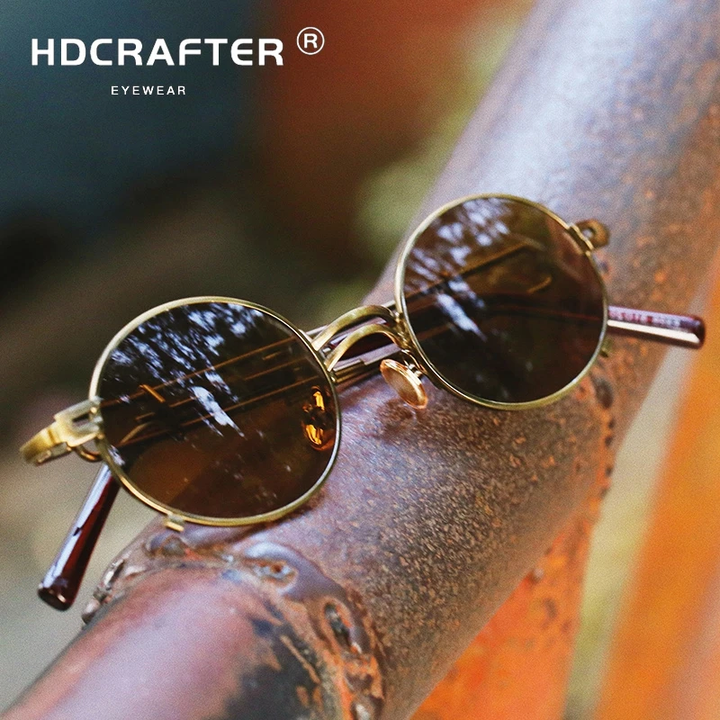 Стимпанк очки солнцезащитные для мужчин и женщин фирменный дизайн винтажные