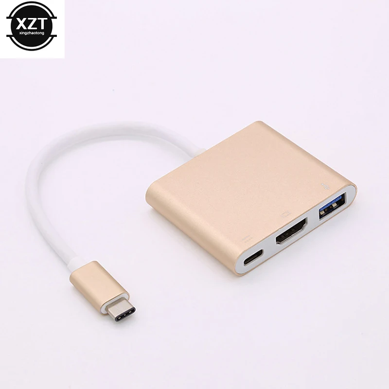 USB 3 1 Тип C male к HDMI совместимость с 0 Female док станция многопортовый адаптер ключ для