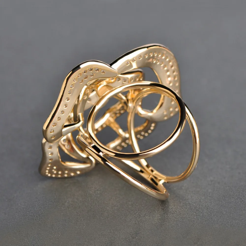 Funmor высококачественные Броши с большим цветком для женщин микроинкрустация