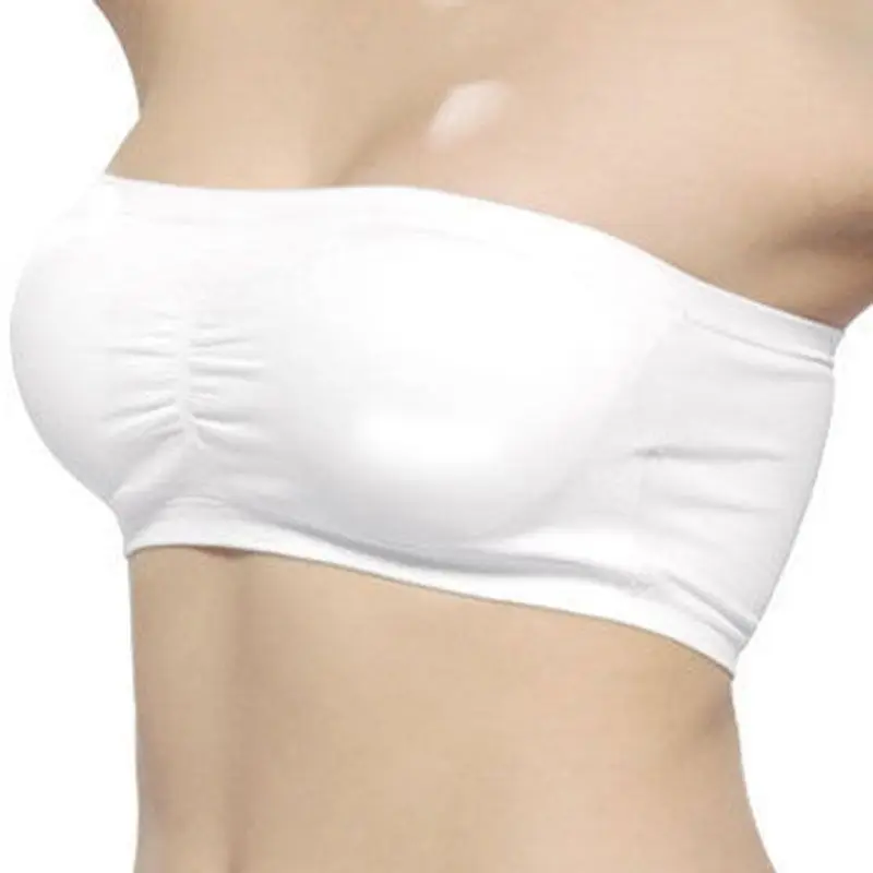 

Women's Soft Seamless Strapless Top Breathable Bras Solid Color Strapless Tube Tops 2019 Hot