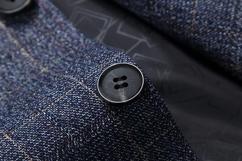 Мужской блейзер с двумя пуговицами приталенный Блейзер в британском синем и