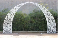 new wedding props iron horn door wedding arch gold and white carved arch iron carved flower arch