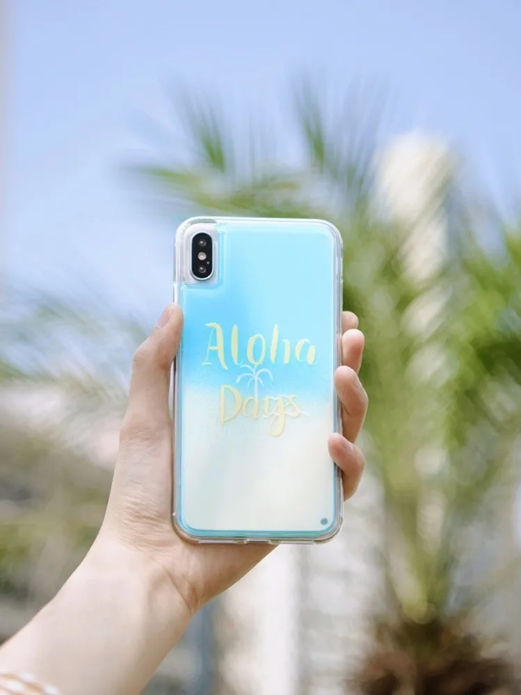 Светящийся жидкий зыбучий песок чехол для телефона для iPhone 6 7 8 Plus флуоресцентный силикагель чехол для iPhone X XR XS Max персональный чехол