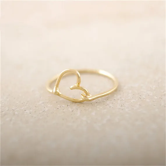 10 Pcs Fashion Jewelry Accessories Rings Weeding Gift For Woman Simple Open Heart Brand Minimalist Ring | Украшения и аксессуары