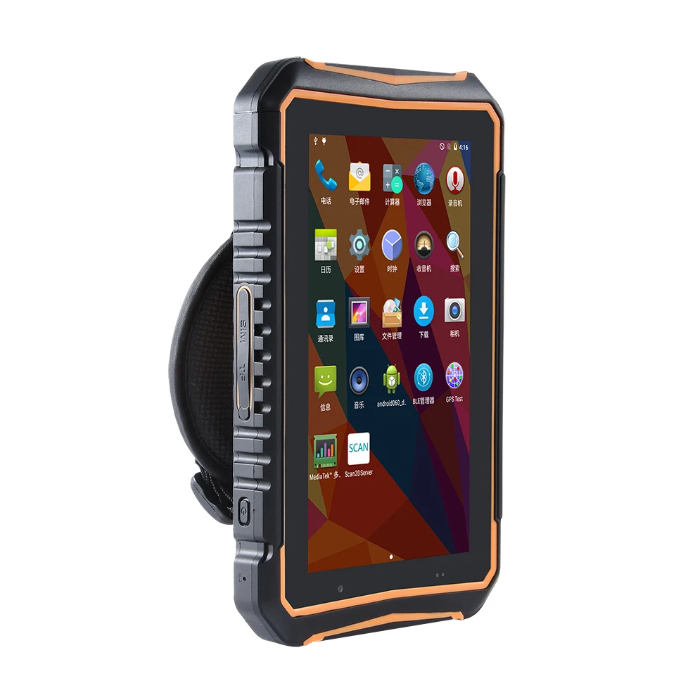 Портативный терминал PDA 1D 2D с экраном 7 дюймов лазерный сканер штрих кода Android 0