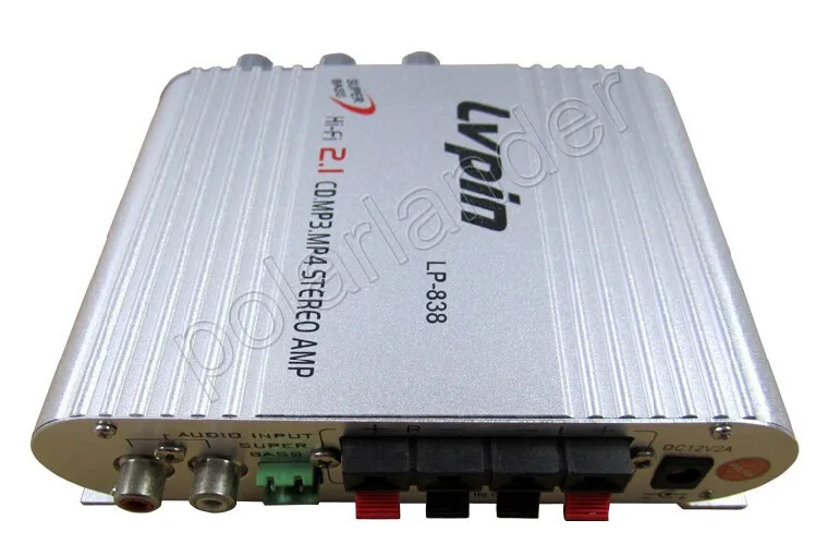 Автомобильный усилитель LP-838 Hi-Fi стерео сабвуфер аудио для смартфонов