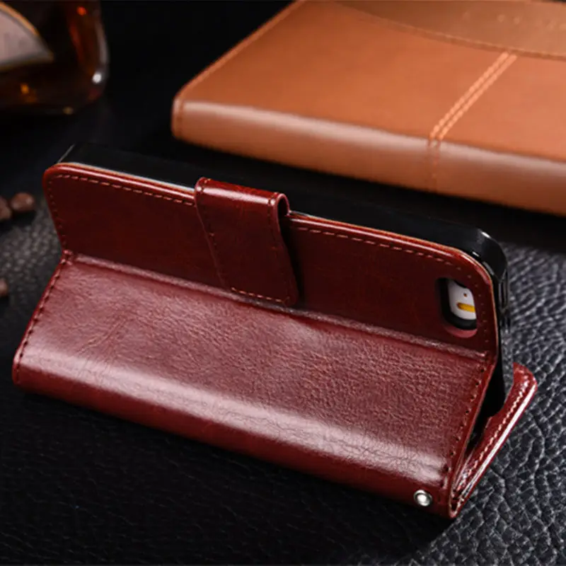 Luxury Shockproof Leather Flip Case For iPhone 5 On 5S 6 S 7 8 Plus Card Slot Wallet Stand Soft Bumper on X | Мобильные телефоны и
