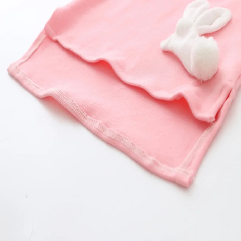 Комплекты одежды для маленьких девочек хлопковый спортивный костюм с кроликом