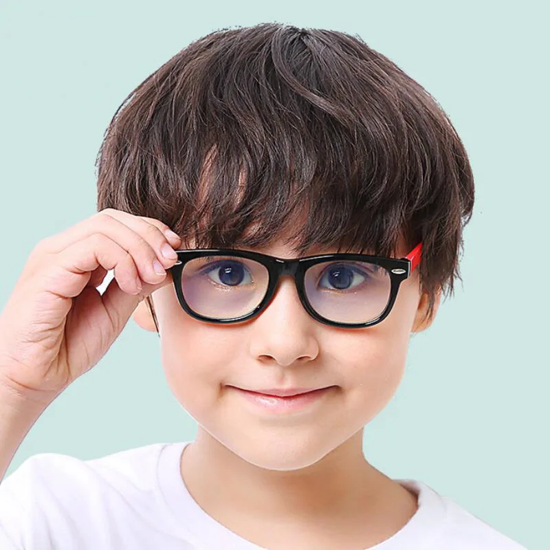 

Anti Blue Light Glasses Soft Frame Computer Eyeglasses Children Silica Gel Goggle Fashion Kids Eyewear Frames