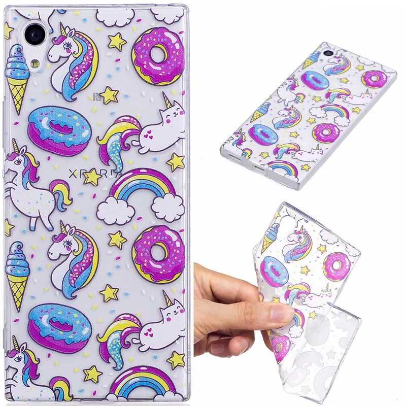 Силиконовый чехол Wekays для Sony Xperia XA1 G3112 G3116 G3121 G3123 G3125 милый мультяшный единорог