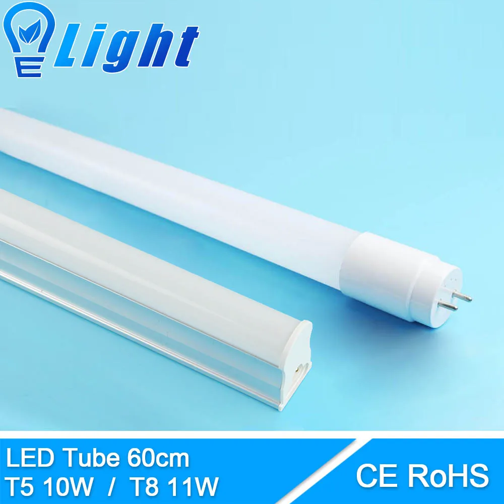 Высокий яркий T5 10 Вт/T8 11 Вт светодио дный Light Tube 110 V 220 240 В T8 светильник Настенный