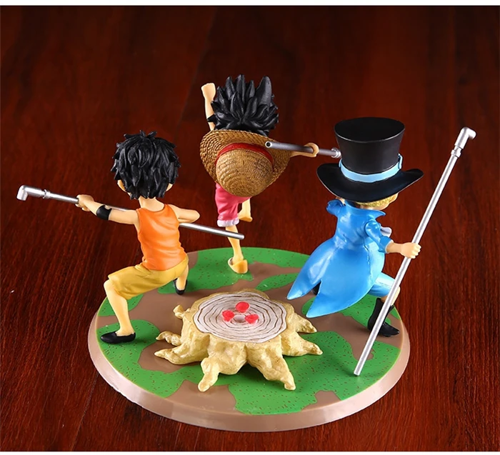 3 шт./компл. цельная кукла Luffy Ace Sabo Brothers Ver Коллекционная модель из ПВХ фигурка