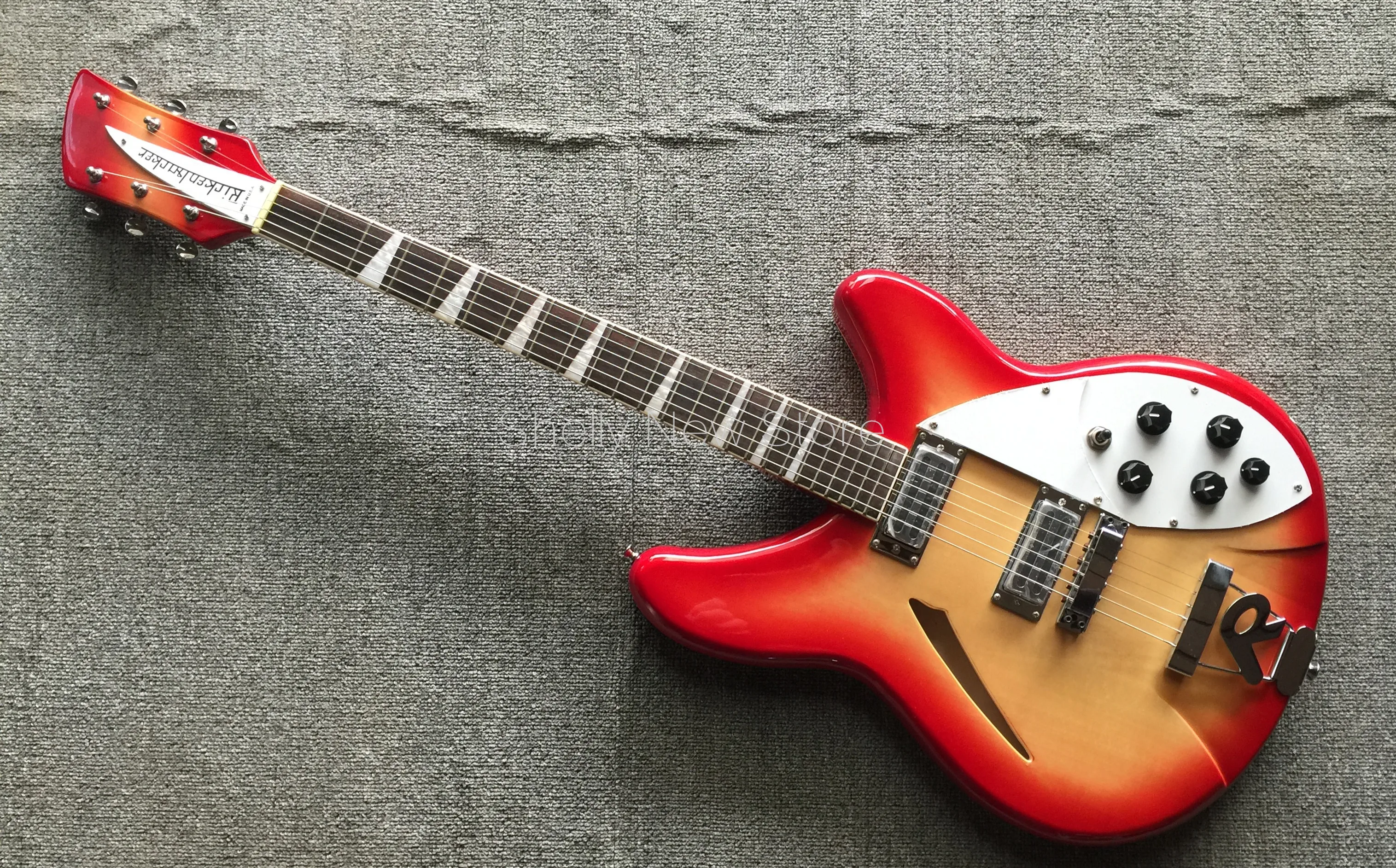 Shelly новый магазин изготовленный на заказ Cherryburst RK белая накладка полый корпус Рик