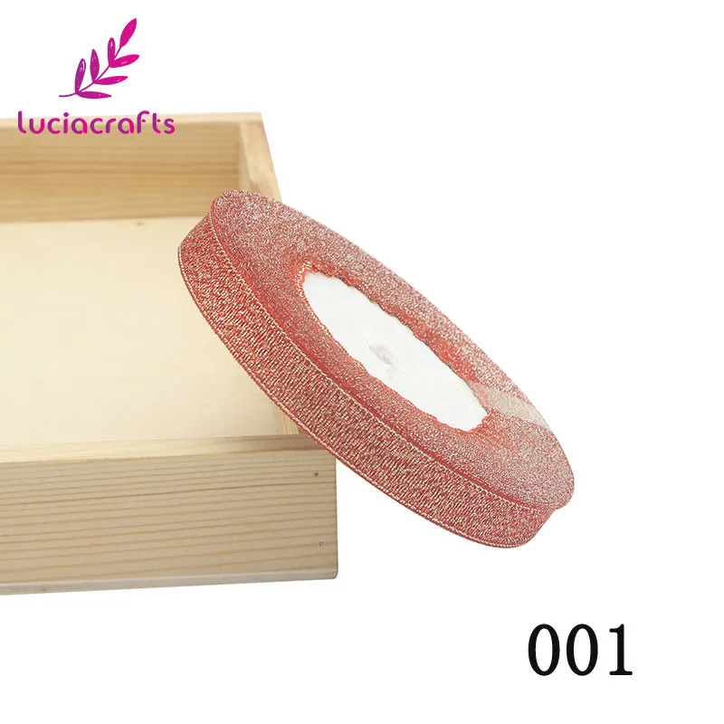 Lucia crafts 25 ярдов/партия смешанные размеры металлический блеск Блестящая лента для свадьбы Рождественский подарок украшение в виде обертывания U0701