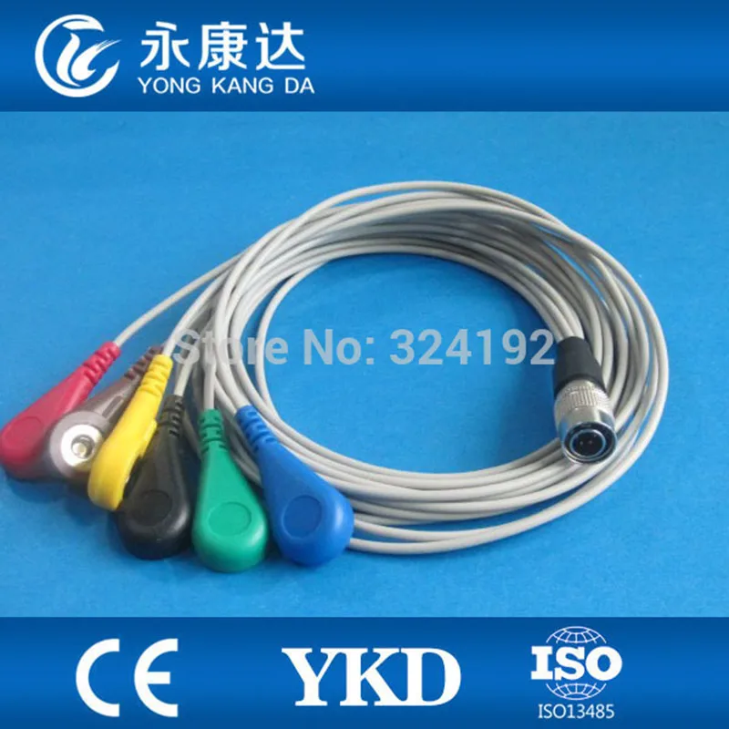 PI Holter кабель и leadпровода с 6 проводным выводом IEC Snap стиль ECG LEADWIRE Set|cable iec|cable ccable ecg |