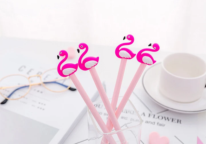 Милый мультфильм Kawaii розовый Фламинго моделирование 0,38 мм гелевая ручка студенческие ручки для подписи подарок канцелярские принадлежности школьные учебные принадлежности 1 шт