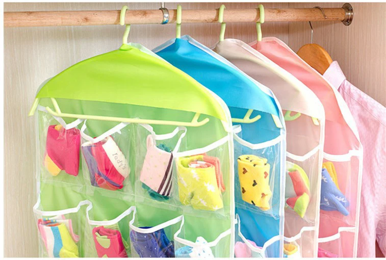 16 карманных настенных шкафов для задней двери носков бюстгальтеров нижнего