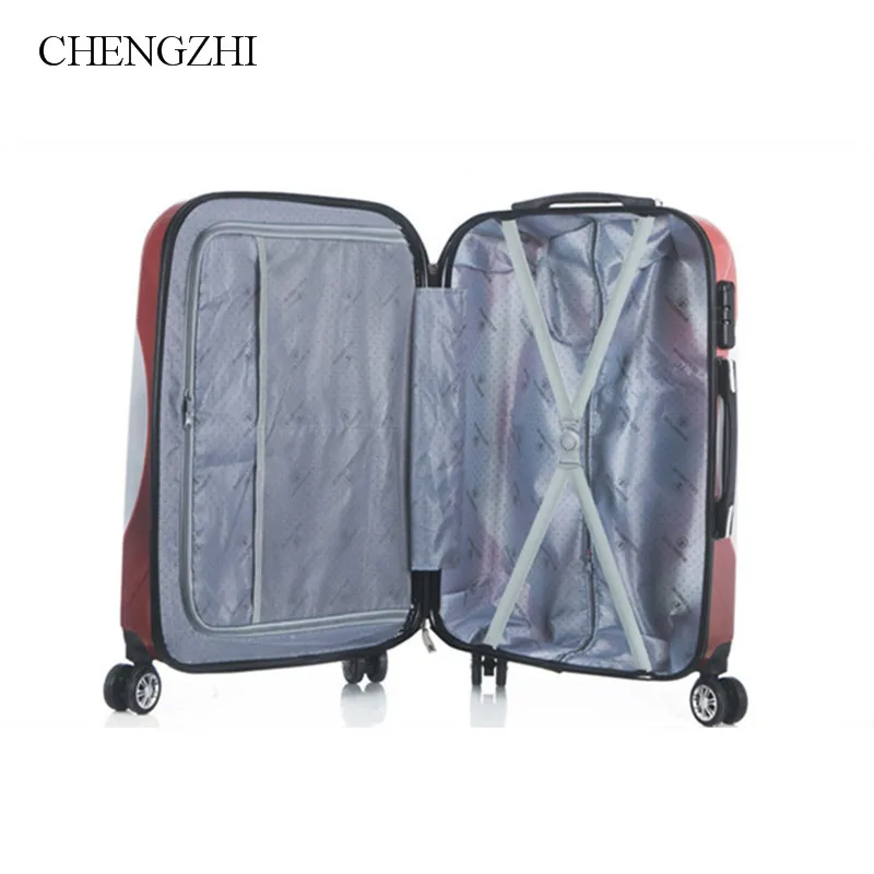 CHENGZHI Мультфильм Капитан Америка 2" 24" дюймов сумки на колёсиках для мужчин и женщин тележка чемодан дорожные чемоданы с колёса