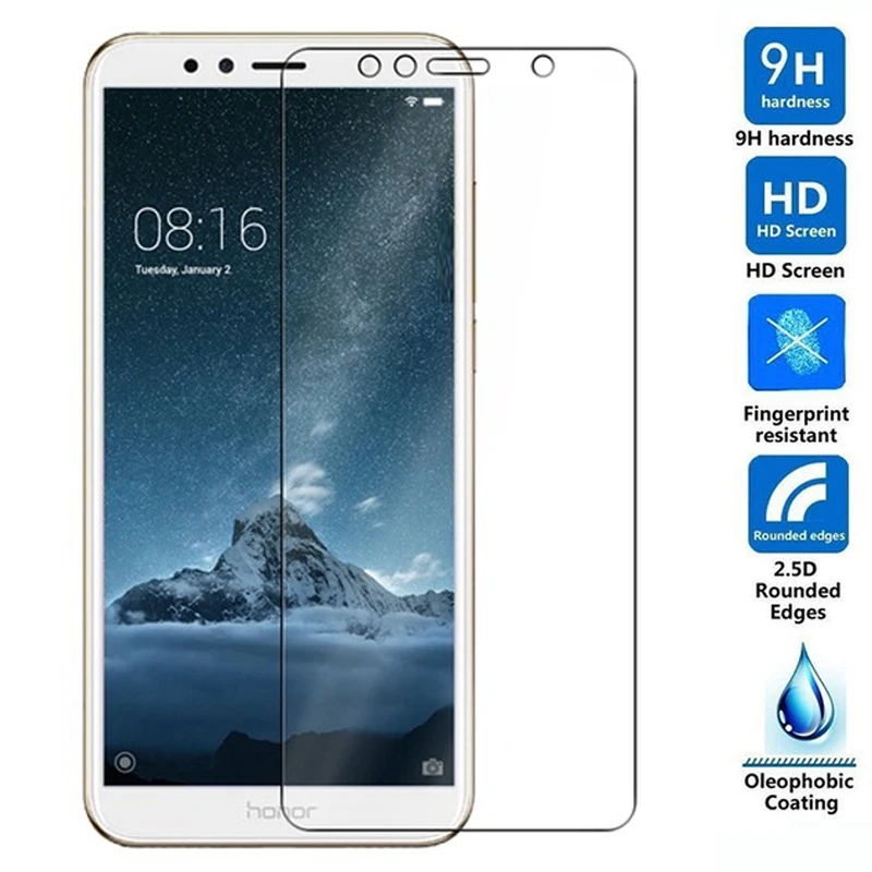 2.5D Закаленное стекло для Huawei Y6 2018 защитная пленка 9H Взрывозащищенный ЖК экран