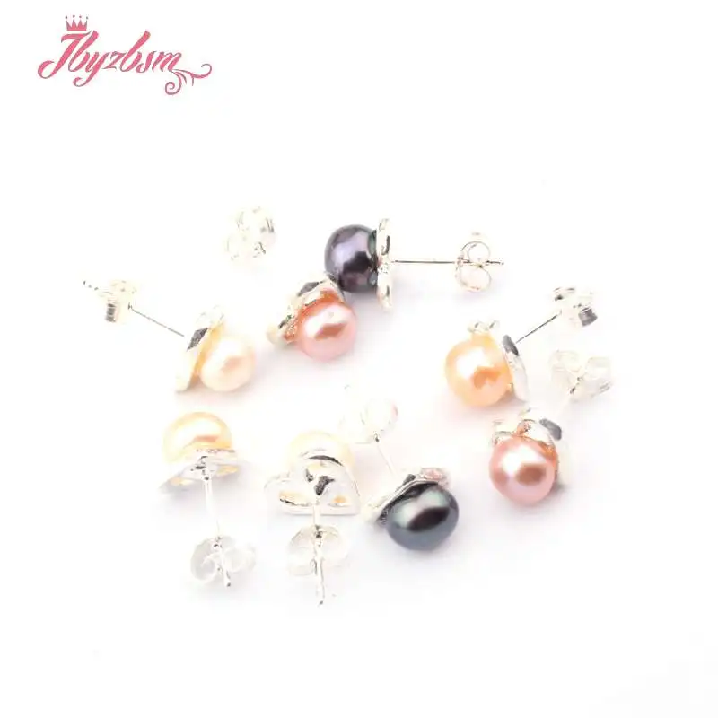 Женские серьги с натуральным круглым пресноводным жемчугом 6 мм|earrings fashion|earrings free