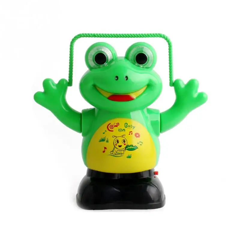 Новинка Электрический пропуская веревку лягушка Intelligent Light Музыка мультфильм